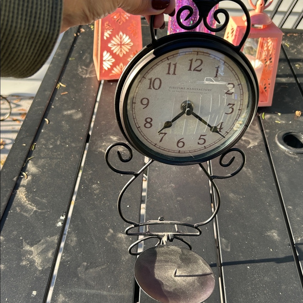 Black Wrought Iron Wall Clock by Unknown Brand - Picture 9 of 9
